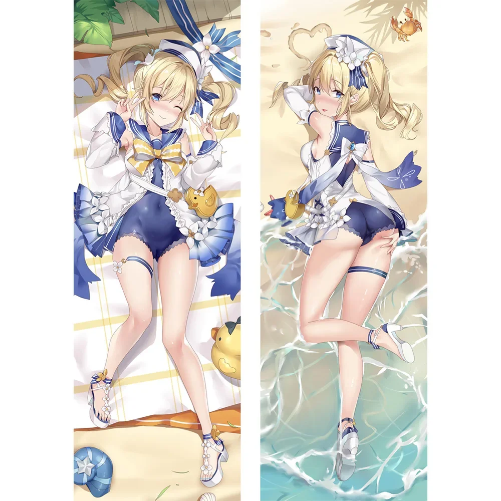 

2WAY/WT Cute Barbara Gunnhildr Dakimakura Pillow Case Genshin Impact Hugging Sleeping Body Pillowcase Peachskin Pillow Cover