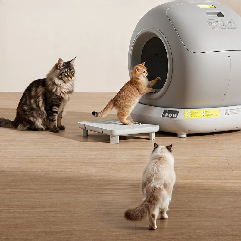 Self Cleaning Litter Box 78L Large Capacity Automatic Fully Enclosed Cat Litter Box Smart Remote Control Splash Proof Pet Toilet