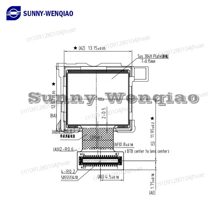 كاميرا MIPI Sunny S48N01D مستشعر IMX586 PDAF OIS 48MP hd وحدة كاميرا Cmos عالية الوضوح