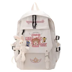 Anime Card Captor Sakura Backpack Teenagers Schoolbag Students Book Bag Pocket Backpacks For Girls Boys