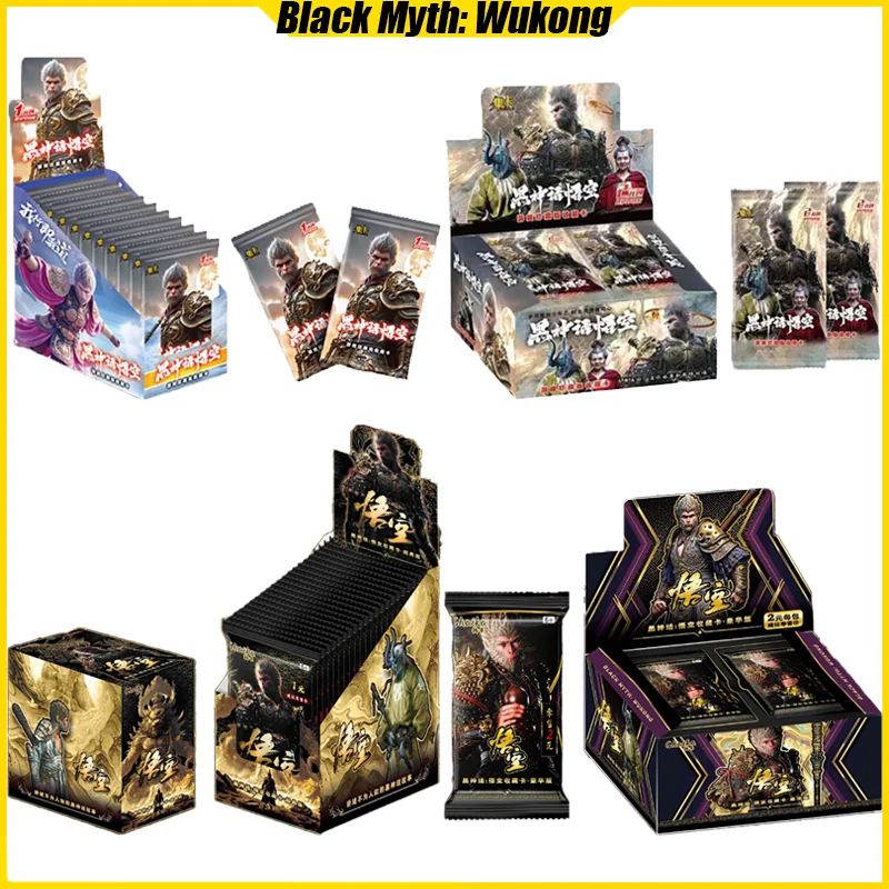 Black Myth: Wukong Cards Monkey King Series Anime Collection Card Mistery Box Board Games Toys Birthday Gifts for Boys and Girls