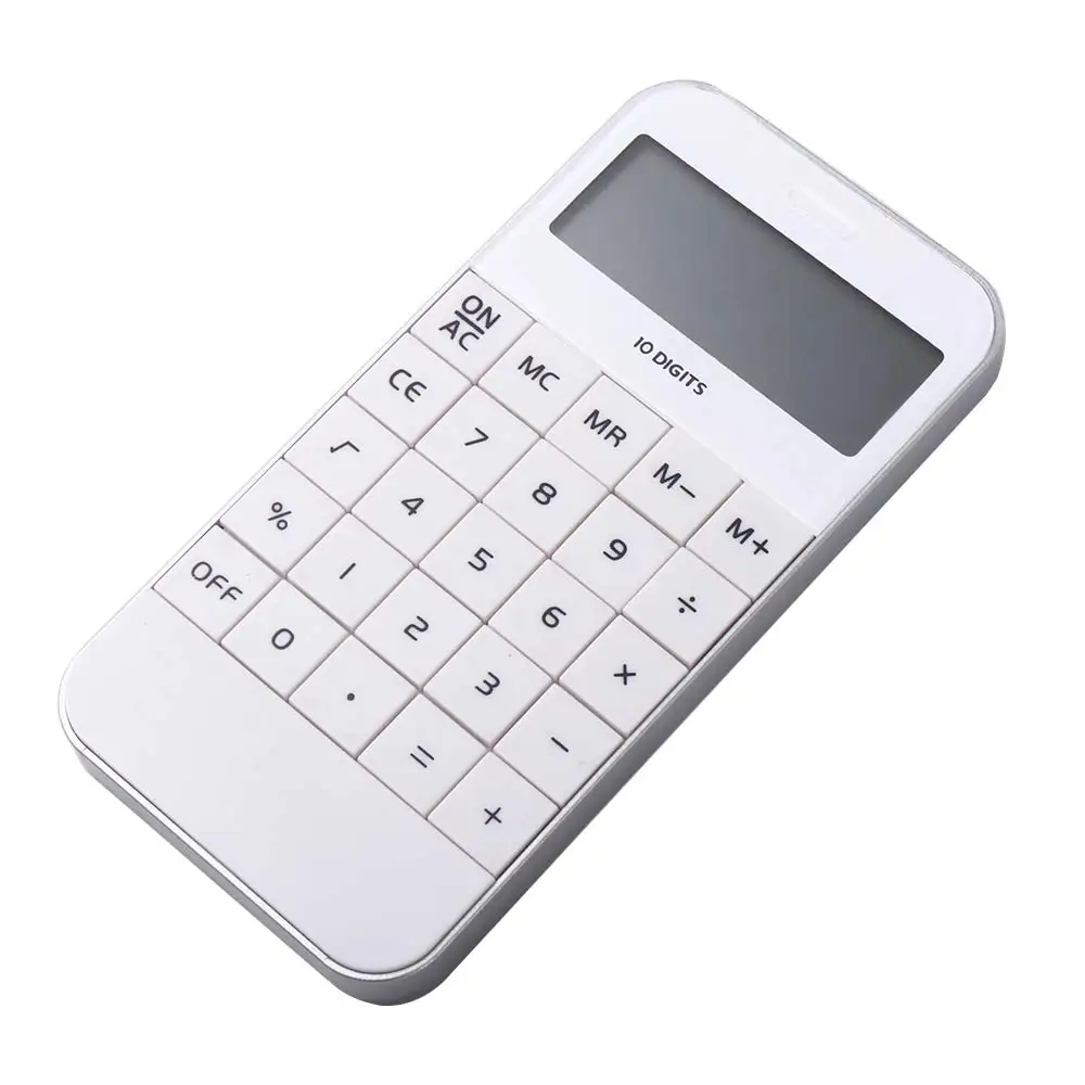 

Portable School Universal Promotional Pocket Display Electronic Digit Calculator White Black