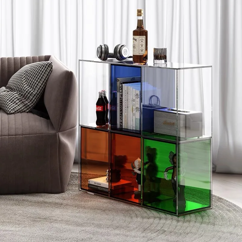 

Italian bookshelf light luxury household floor-to-ceiling bookcase simple living room CD storage magazine rack