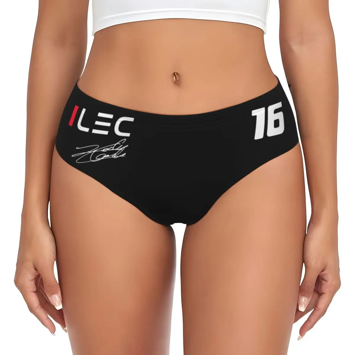 Custom Women Charles Leclerc 16 Racing Car Panties Underwear Female Breathable Briefs Underpants