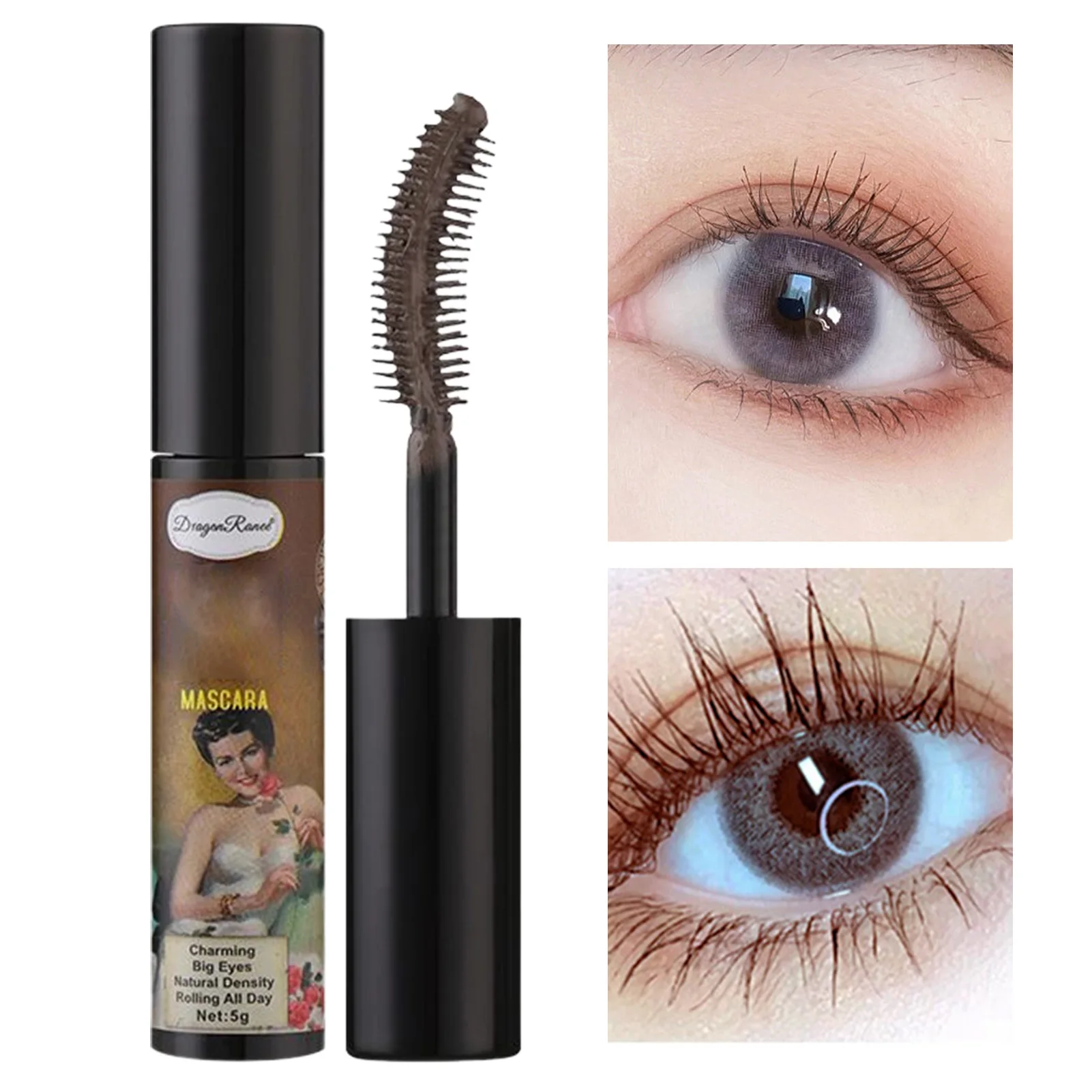 Farbige Mascara flüssige Wimpern Mascara wasserdichte wisch feste langlebige Mascara für größere Augen und buntes Augen Make-up