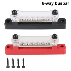 Bus Bar Power Distribution Block Circuit Busbar Plug Electro Junction 6 Ways For Boat Truck RV Caravan Car 48V 150A DC