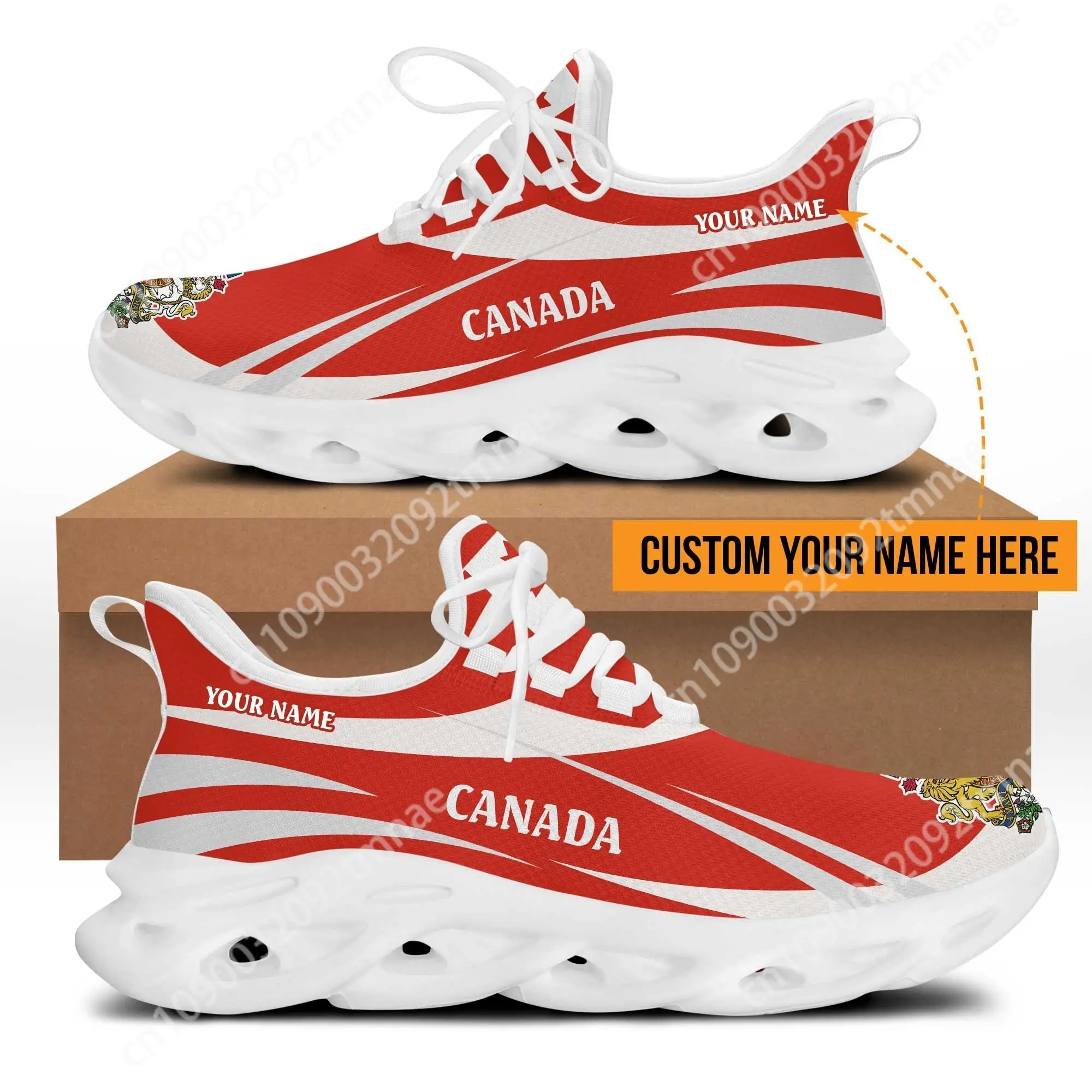 

Hot Selling Sports Shoes For Men Canada Flag Custom Lightweight Sneakers Male Casual Trainers Shoe Summer Running Shoes Mens