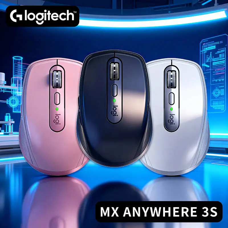 

Noise-Free Logitech MX Anywhere 3S Mouse Wireless 8K DPI Silent Click Rechargeable Ergonomic for PC Mac Office Travel Gaming