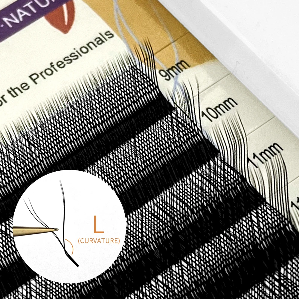 LAKANAKU M/L/C/D/DD Curl YY Shape Lashes 8-15mm Cilios YY Natural Soft Brazilian Eyelash Premade Volume Fan Lash Extension