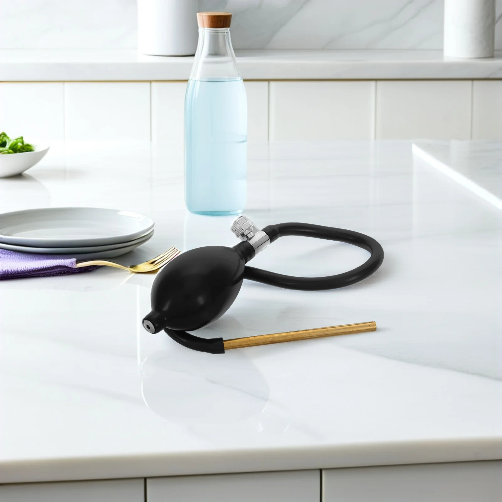 

2pcs Sugar Blowing Pump Manual Blower Tool Precision Copper Tube For Candy Art Sculpting Fondant Isomalt Decorating Dessert Cake