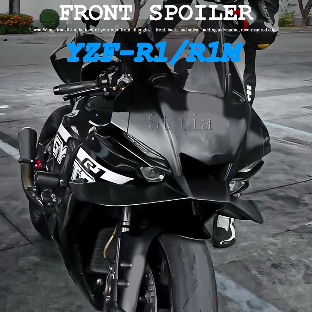 For YAMAHA YZF-R1 YZF-R1M 2020-2025 R1 R1M Motorcycle Winglets GP Wing Downforce Naked Frontal Spoilers YZFR1 Front Spoiler
