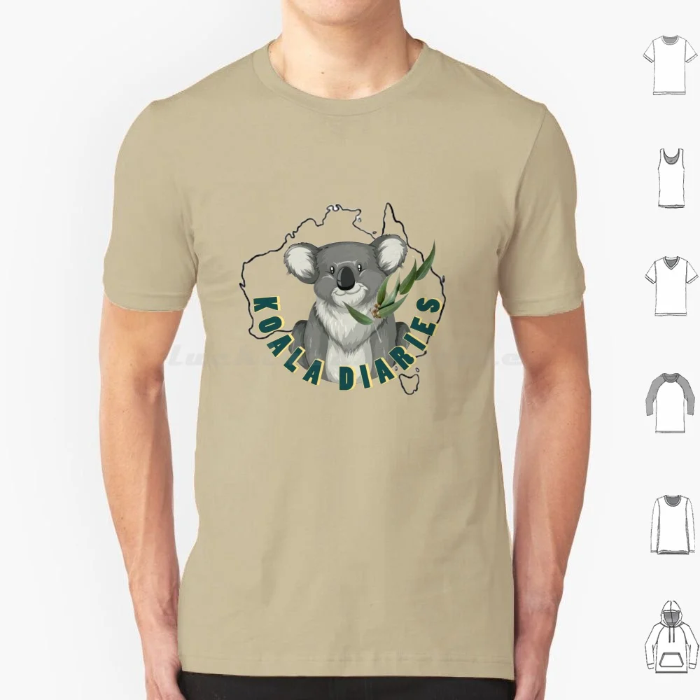 Koala Diaries T Shirt Men Women Kids 6xl Aussie Koala Bear Eucalyptus Leaves Outback Creatures Australian Wildlife Koala