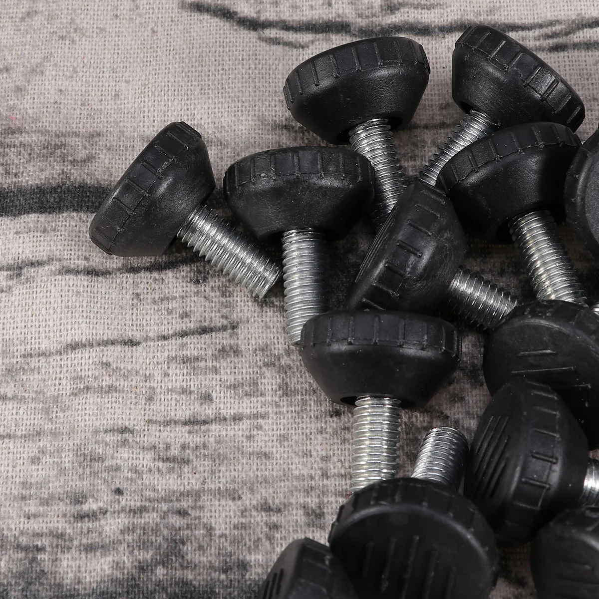 

20Pcs Furniture Adjustable Foot Cup Black M8x25mm Thread Height Leveling Foot Glide Feet for Office Household Desks Tables