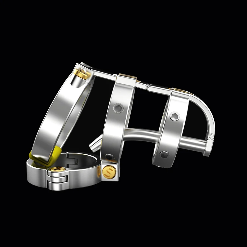 BLACKOUT 2022 316 Stainless Steel Metal The Sadism Double Lock Male Chastity Device Cock Cage Penis Ring Belt Adult Sex Toys
