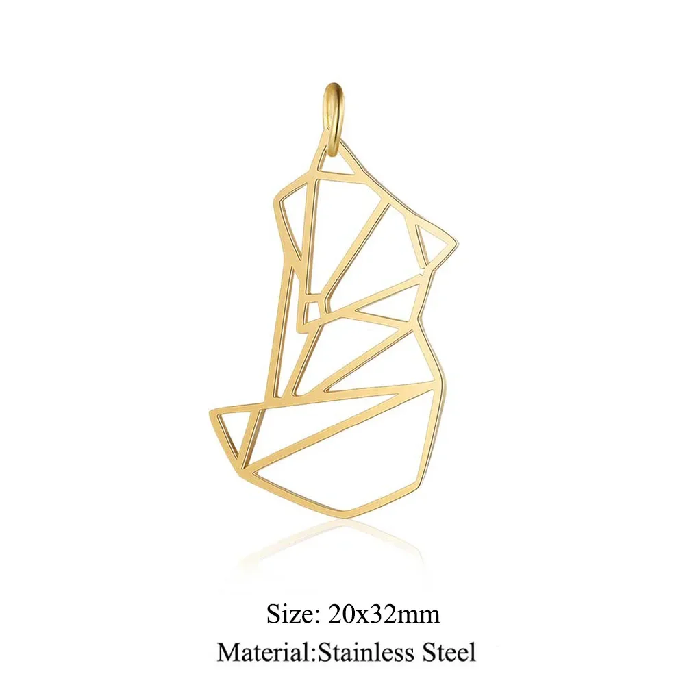 5pcs/lot Stainless Steel DIY Hummingbird Animal Charm Pendant Wholesale Kangaroo Jewelry Findings Necklace Making Top Quality