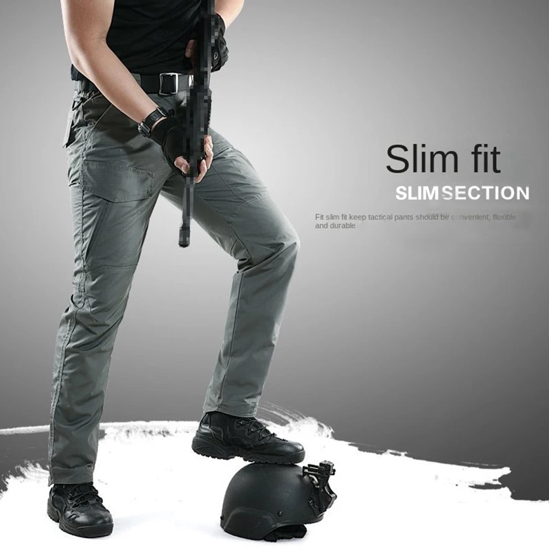 Men tactical pants personality customization Multi-pocket Outdoor Hiking Tactical Pants Custom logo man long pants