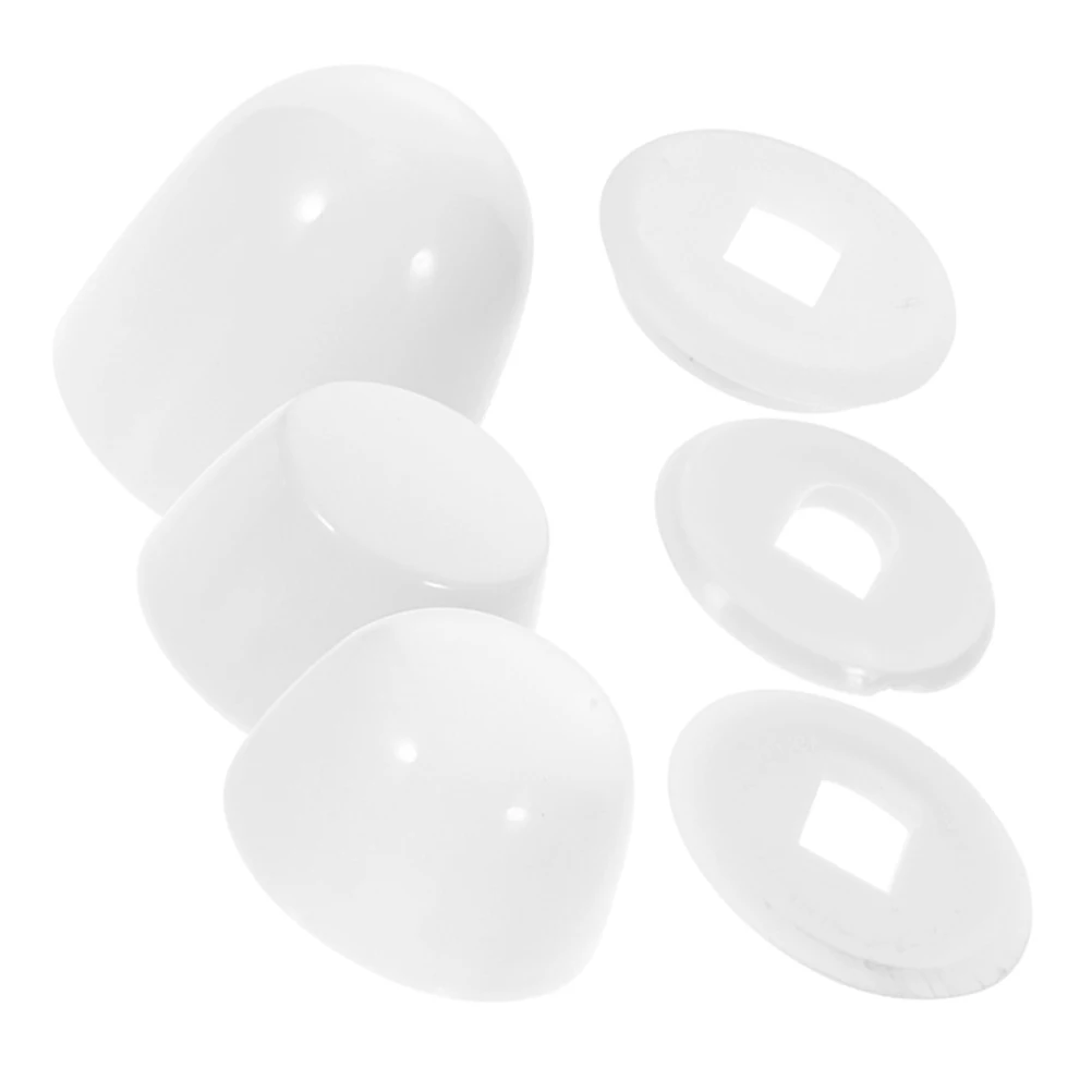 

3Pcs White Toilet Bolt Caps Universal Decorative Covers for Toilet Bowl Base Screws Easy Install No Tools Needed
