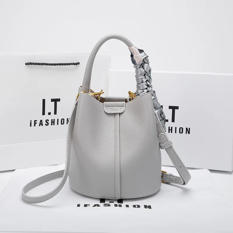 

Bag 2025 new bag women's bag crossbody bag spring and summer high-end feeling leather handbag bucket bag box bag