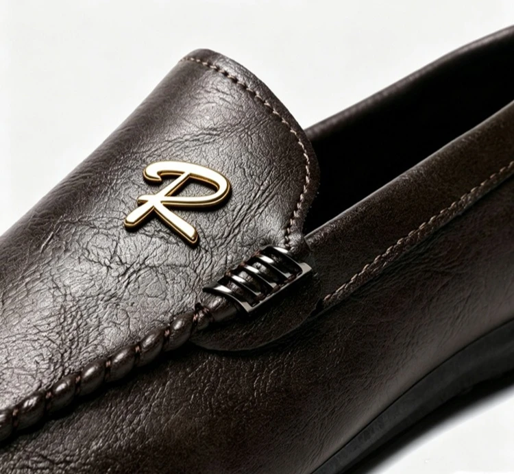 Frühling Herbst Herren Casual Einzel-Schuhüberzug Lazy Shoes Weichsohlige Herren-Fahrerschuhe – Detail 3