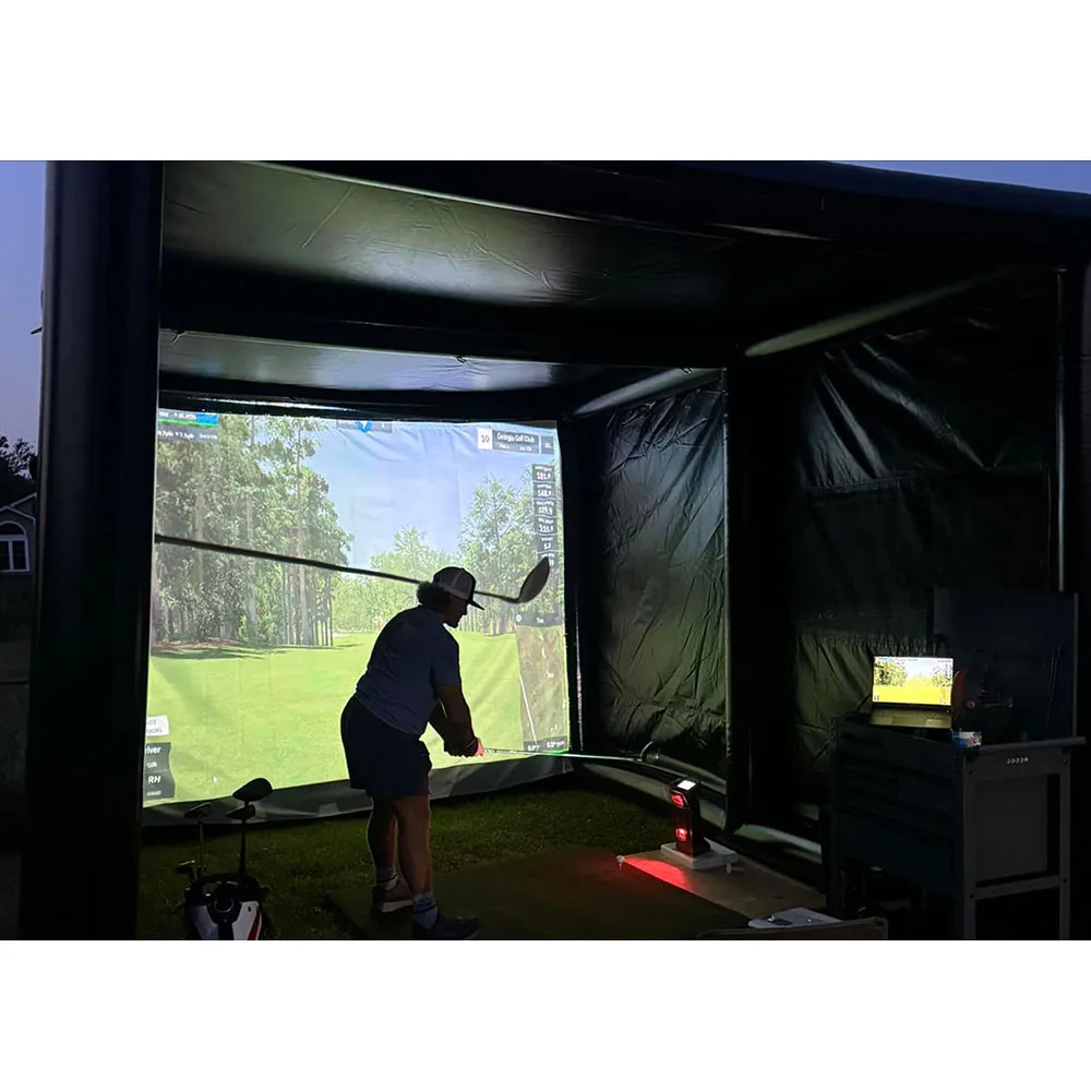 

Commercial Custom Home Golf Simulator Enclosure Driving Range Tent Inflatable Golf Simulator for Practice Inflatable Golf Tent