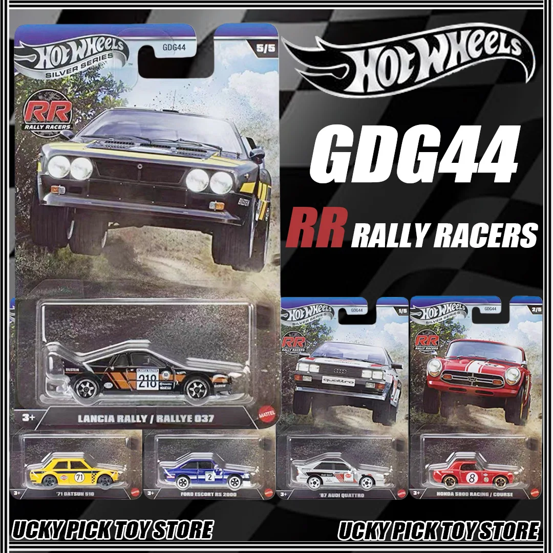 

Hot Wheels RR Rally Racers GDG44 Серебряная растягивающаяся серия 71, Datsun 510 Honda S800, металлическая коллекционная литая под давлением модель автомобиля, игрушка