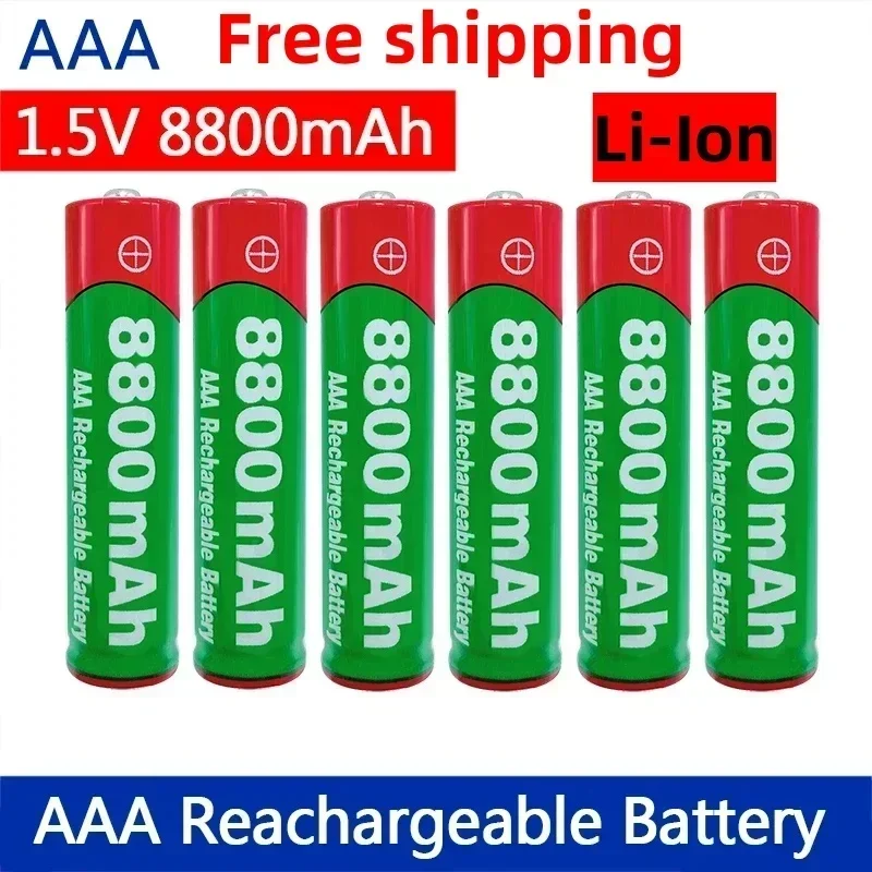 Szybkie ładowanie 1,5 V akumulator AAA 8800 mAh AAA1.5V akumulator alkaliczny akumulator odpowiedni do zabawek LED MP3