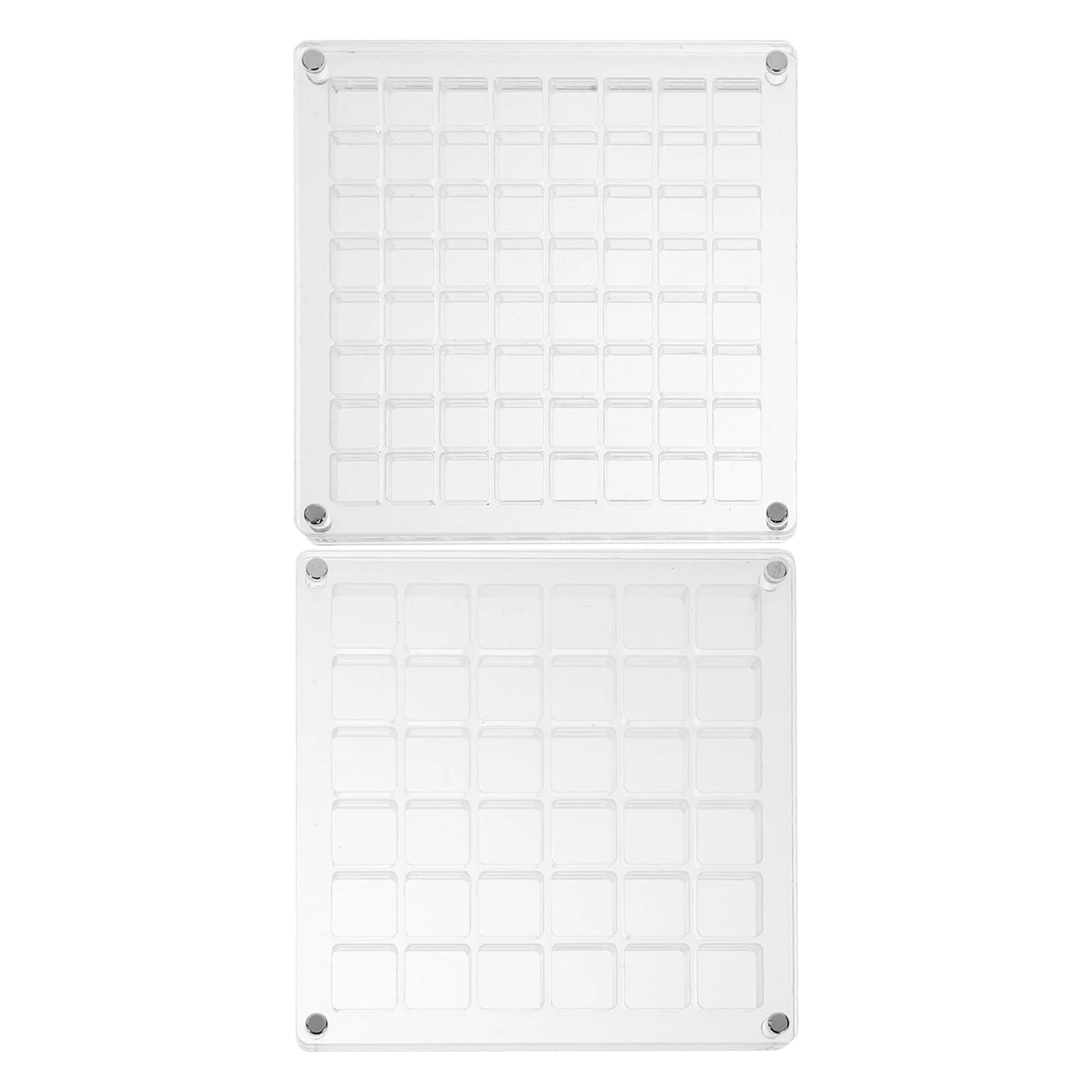 

2 Pcs Acrylic Jewelry Boxes Seashell Display Frame 36 64 Grids Clear Storage Organizer Trinket Case Decorative Wall Transparent