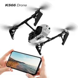 Professional KS66 Alloy Architecture Quadcopter With 8K HD Camera WIFI FPV Mini UAV Drone Optical Flow Brushless Helicopters