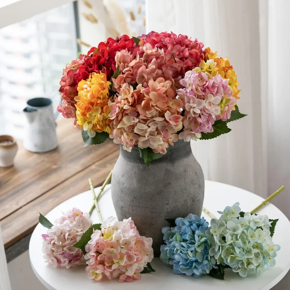 

14 color hydrangea INS simulated flower home decoration wedding bouquet road flower wall fake flower MW52666