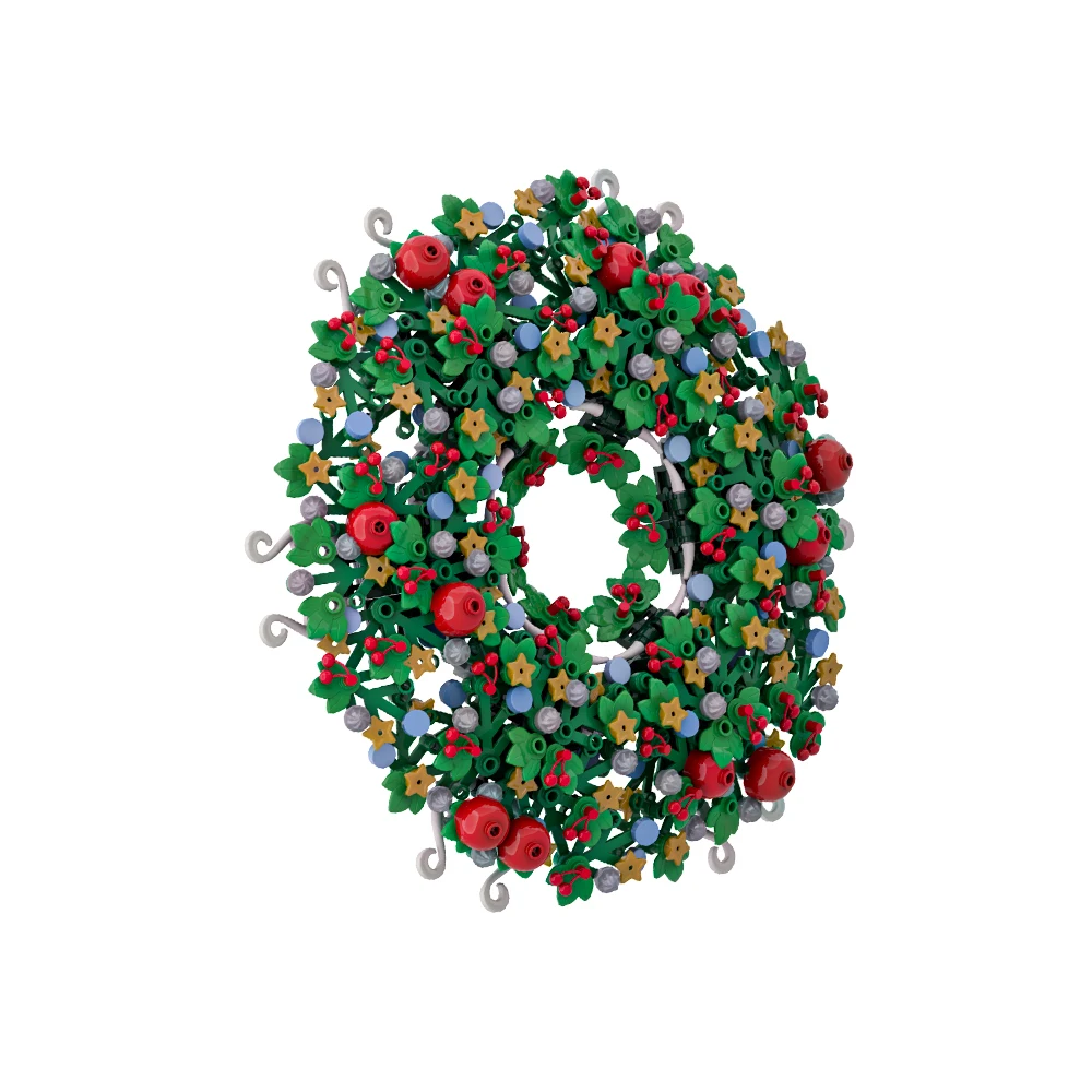 Gobricks MOC クリスマステーマクリスマスリースビルディングブロックモデル映画ハロウィン帽子レンガ DIY 組み立て玩具子供のギフト