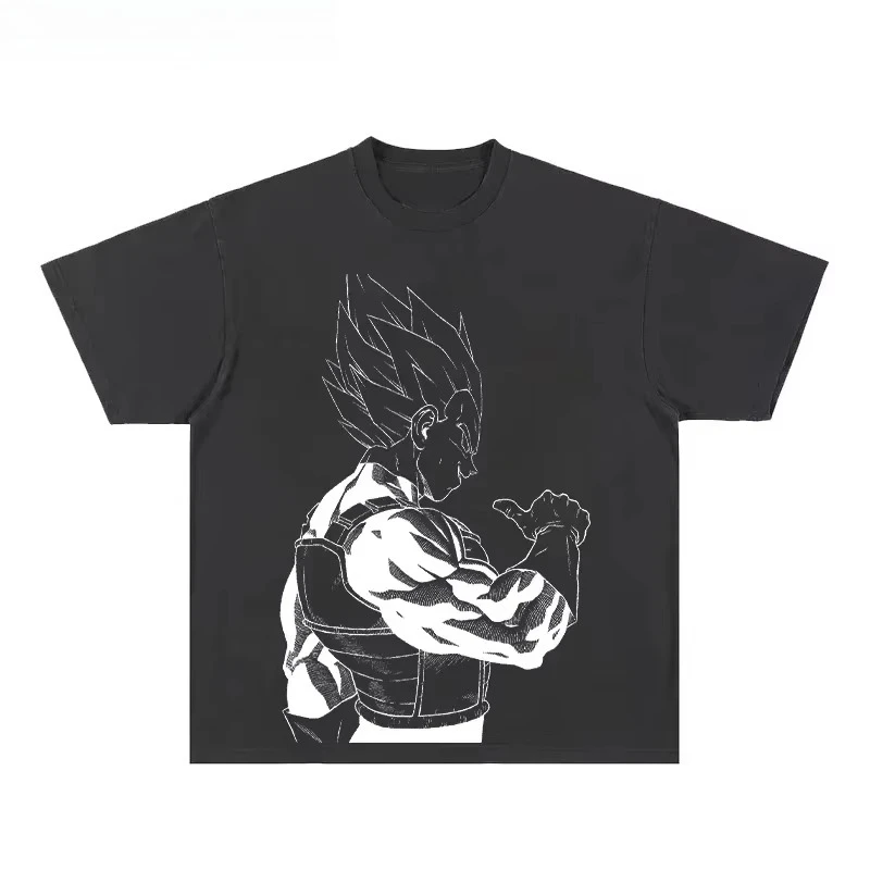 เสื้อยืดแขนสั้นลายการ์ตูนดราก้อนบอลญี่ปุ่นสำหรับผู้ชายและผู้หญิง คอลเลคชั่นใหม่ประจำปี 2026 สไตล์อเมริกันสุดเทรนดี้ ลำลอง เหมาะสำหรับพ่อแม่ลูก