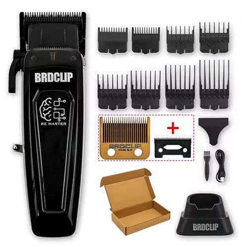 BRDCLIP Professional Electric Hair Clipper BRD 106 Hair Trimmer for Man 7500RPM with Base 5-adjusted DLC Blade Barber Machine - Image 13