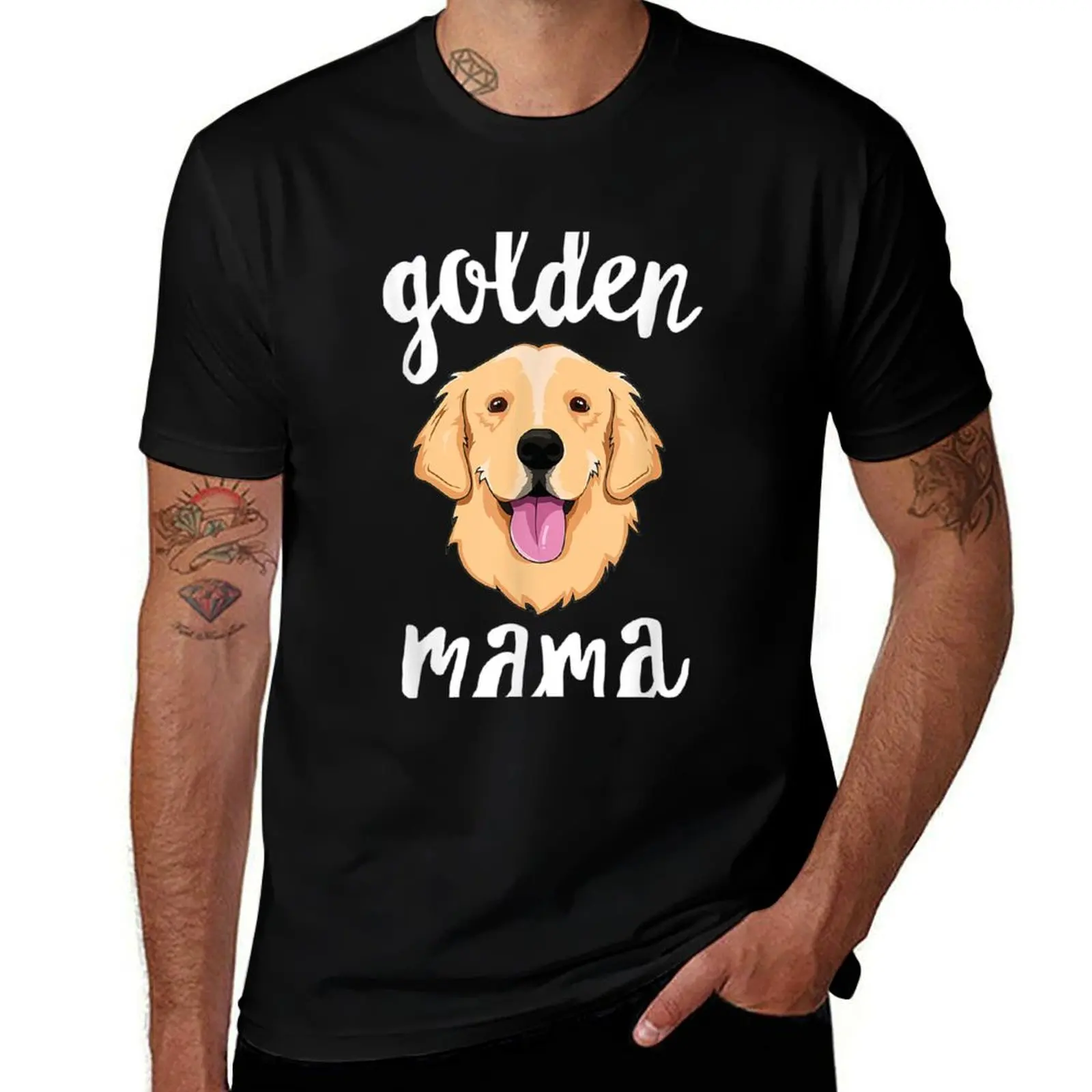 

Футболка Golden Retriever Mama для женщин, футболка для мамы и собаки, мужские футболки, незаменимая футболка с графическим рисунком, футболка