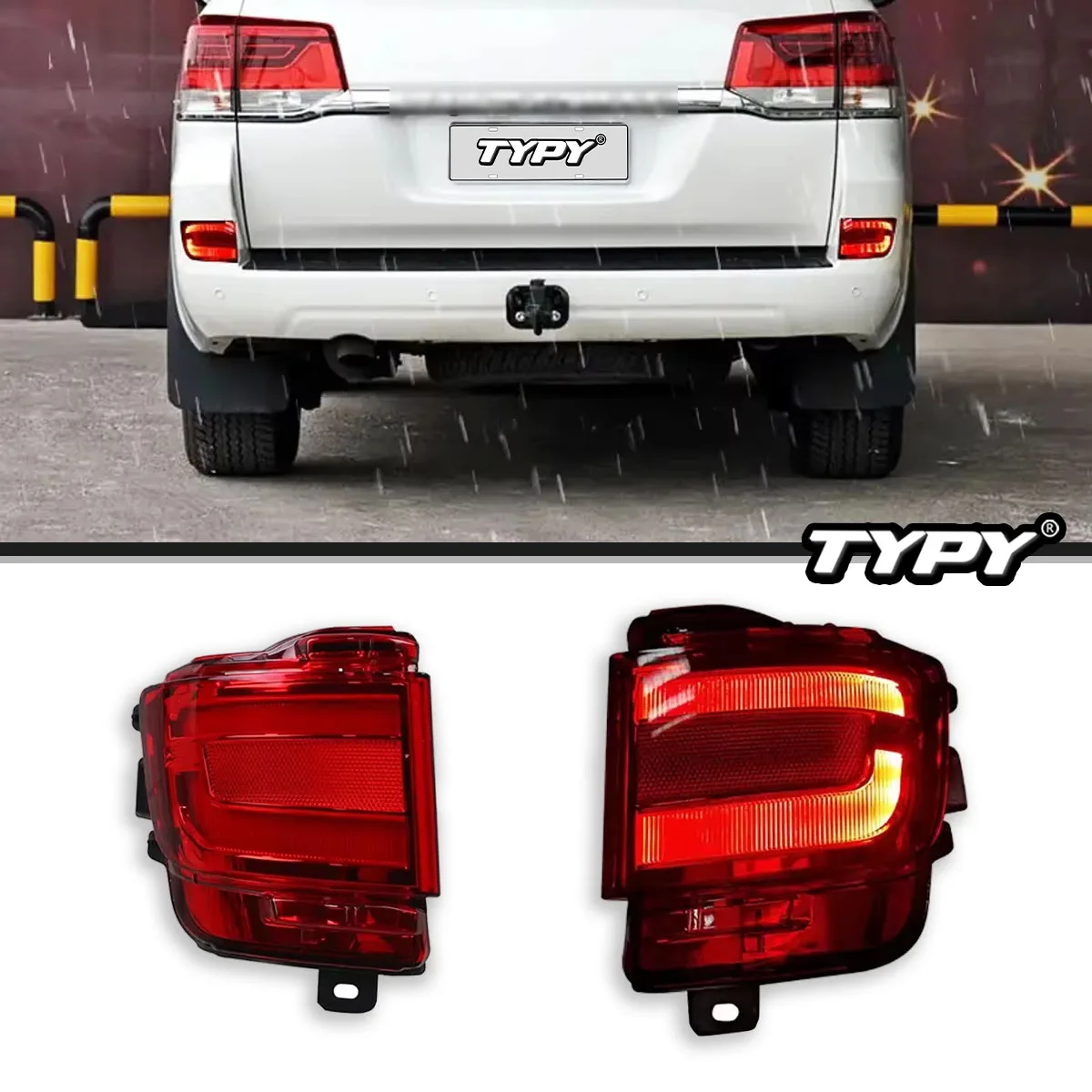 

Auto Part LED Tail Lights For Land Cruiser 2016 2017 2018 Car Accessories Rear Bumper Tail Lamps Daytime Running Lights