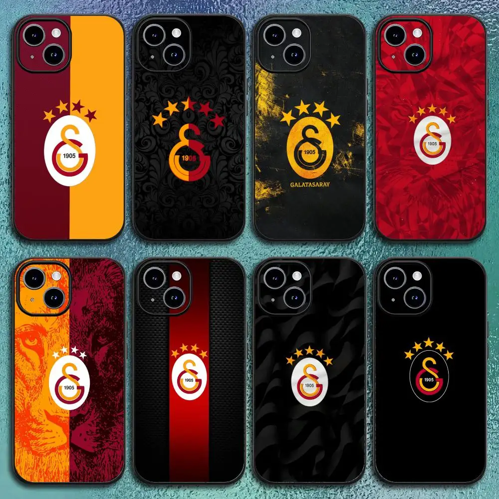 

Phone Case For IPhone 17 16 15 14 13 12 11 Pro Max Plus Mini Black Frosted Soft Shell Soccer Fan Style Artwork G-galatasaray