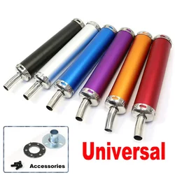 60x280mm Universal Two stroke Scooter Dirt Motorcycle Racing Exhaust Muffler Silence Silencer 2 Stroke Moto Exhaust Pipe Muffler