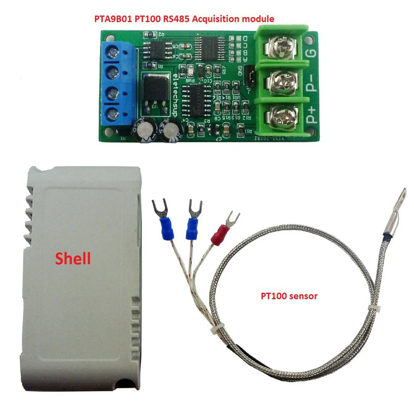 2X DC 8-25V PT100 platynowa odporność termiczna na przetwornik temperatury RS485 Modbus RTU RTD czujnik zestaw modułów PTA9B01