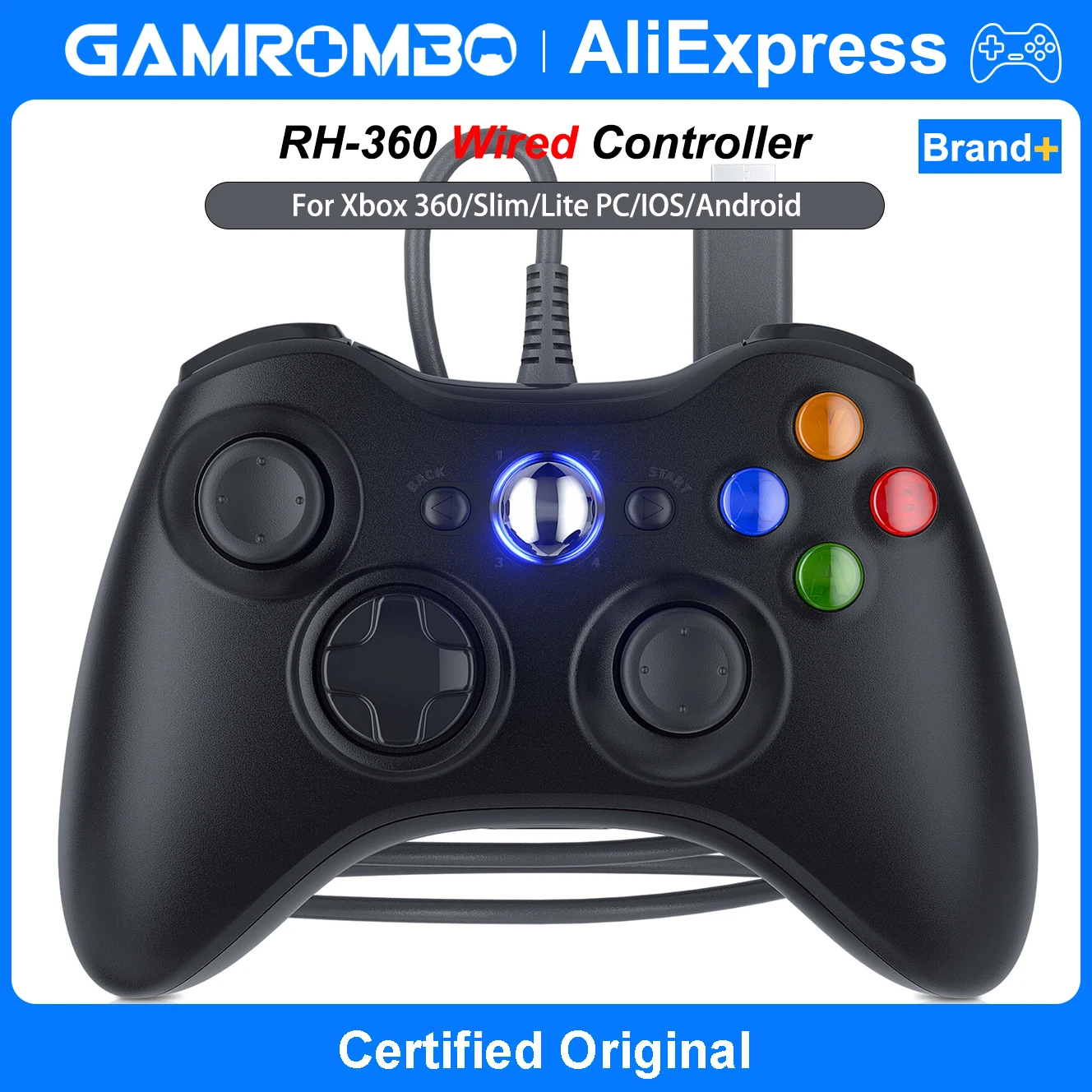 

GAMROMBO Game Controller For Xbox 360/Slim/Windows7/8/10 Gamepad Wired/Wireless Controle Joystick Dual Vibration Gaming Rocker
