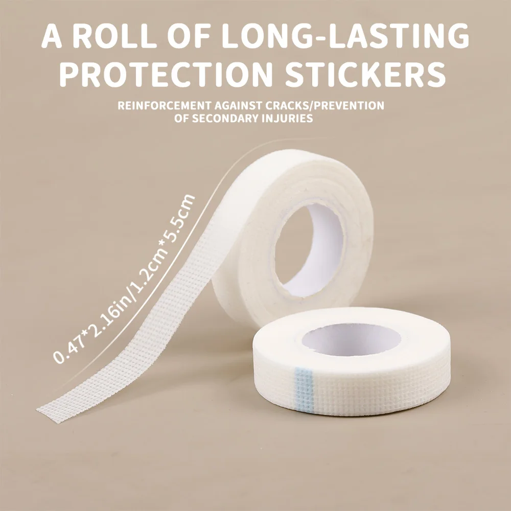 1,2 cm × 5,5 cm atmungsaktives Nagelschutzband, Rolle, Rissreparatur, selbstklebende Bandage für Nagelgel und Nagellack, Maniküre, Salon-Werkzeuge