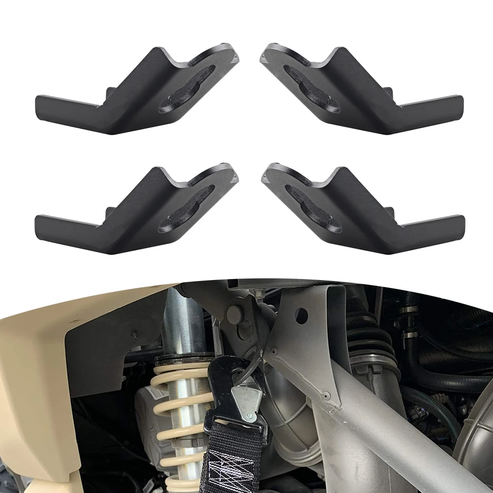 Tie Down Bracket Hooks Accessories 4pcs for Can Am Maverick X3 Max Turbo DS X R RS 2017 2018 2019 2020 2021 2022 2023 2024 2025