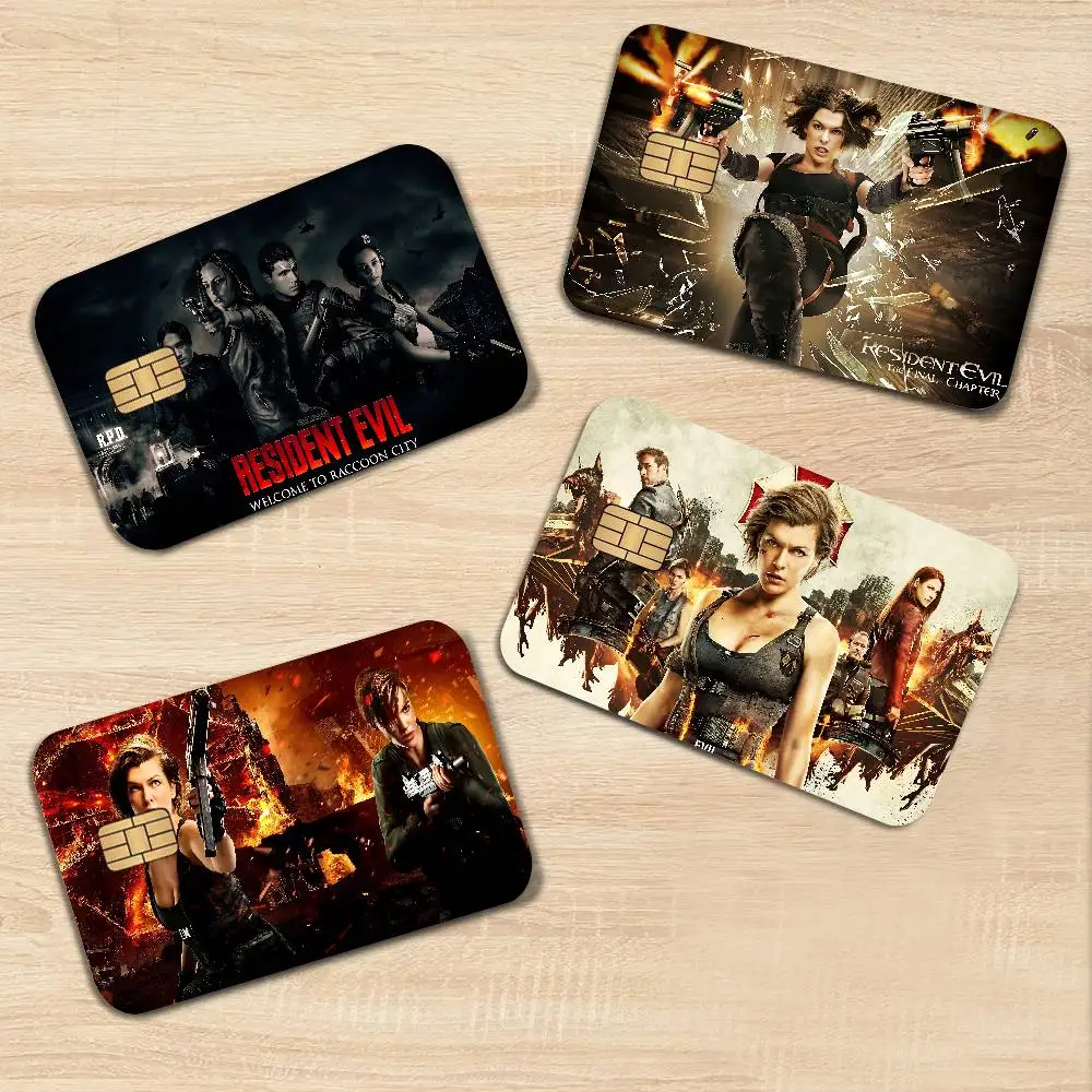Horror Game R-Resident E-Evil Anime Spend or Save Shell On Off Ultra Thin No Fade Sticker Skin Cover Film for Debit Credit Card