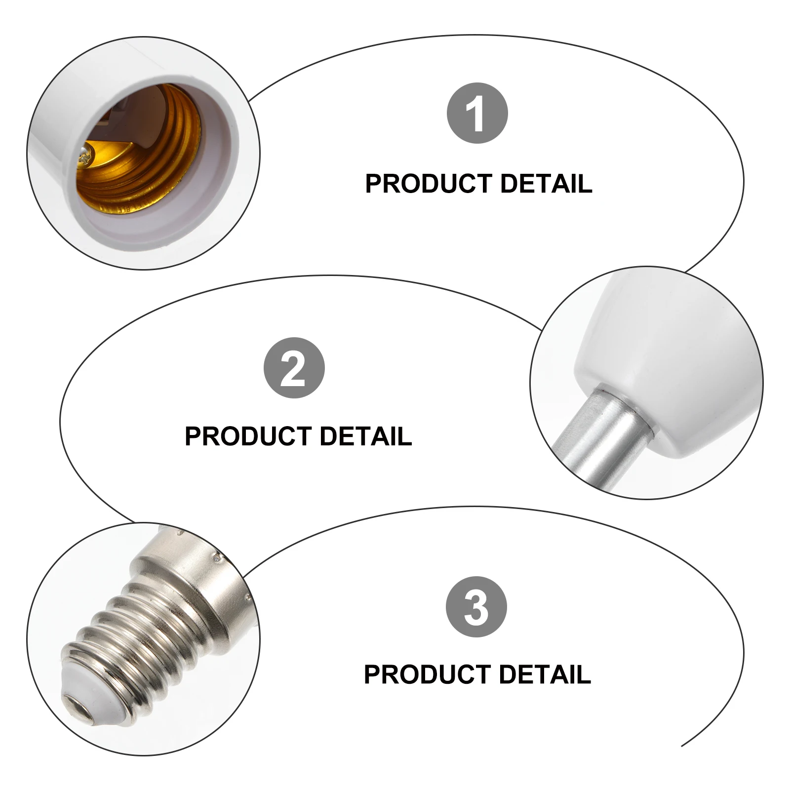 

2 pcs Lamp Holder Extender Soft Tube Light Bulb Socket Adapter 39.5Cm Flexible Bendable Screw-In Socket Extension Recessed