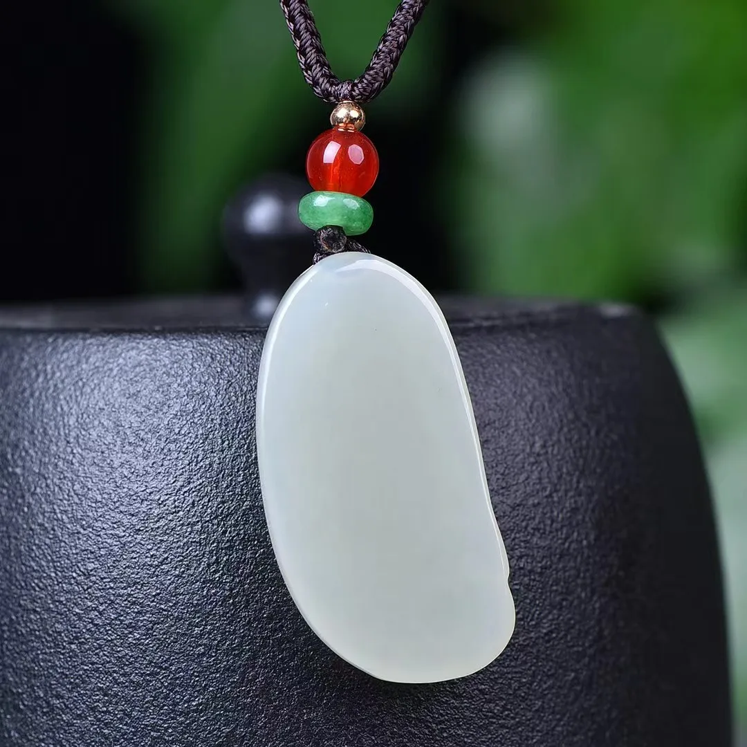 Exquisite Hetian Jade Auspicious Guanyin Pendant Jewelry 1517#