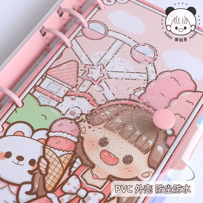 Telado Kawaii Handbook Set Gift Box Cute Handbook Journals Notepad Diário Notebook Simples Student Hand Account Gift