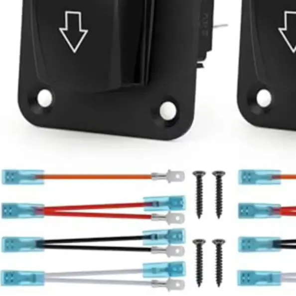2PCS 12V 24V Momentary Reverse Switch DPDT 7 Pin With Blue LED For ATV UTV Marine Lift Polarity Reversing Rocker Switches