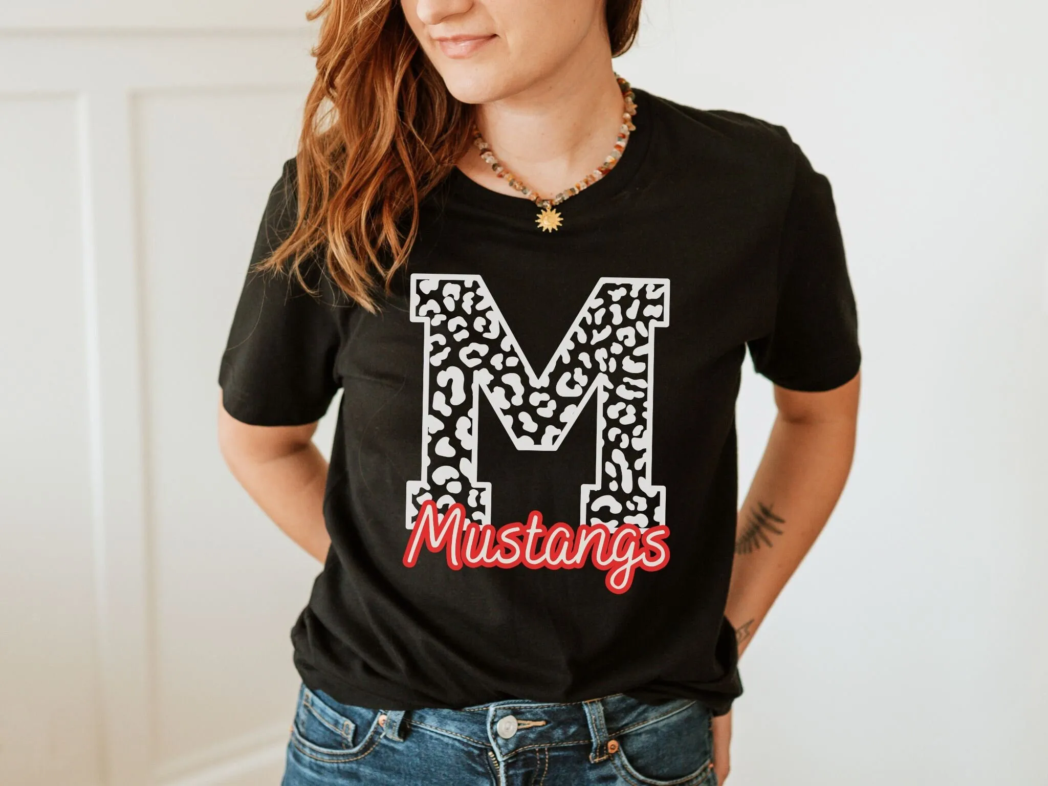 Mustang T Shirt Mascot Lover Go Mustangs Mighty School Spirit