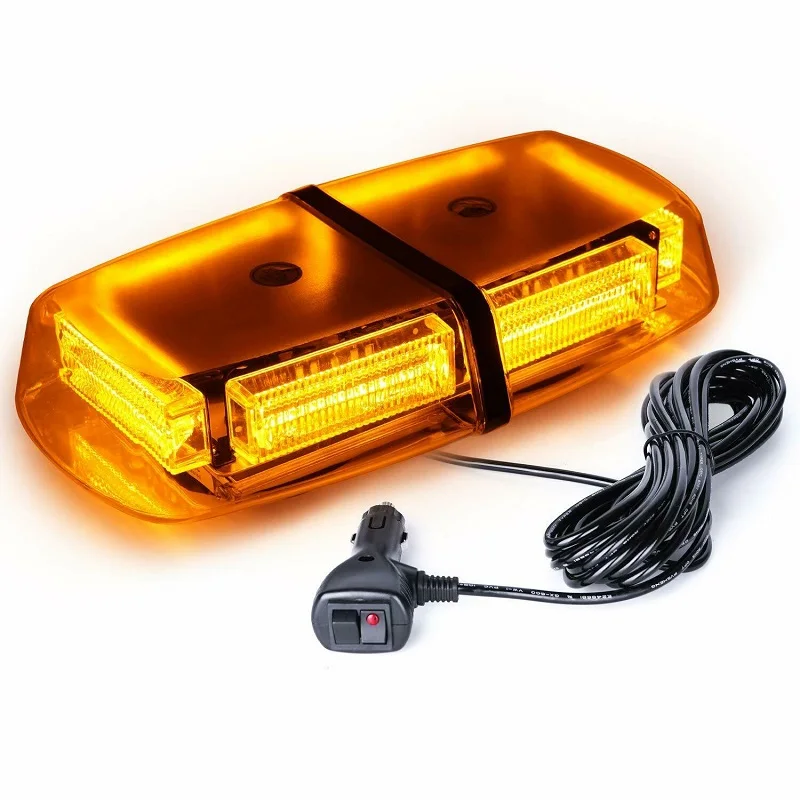 

Amber 48 LED Roof Top Strobe Lights Emergency Hazard Warning Safety Flashing LED Mini Bar Strobe Light for Truck