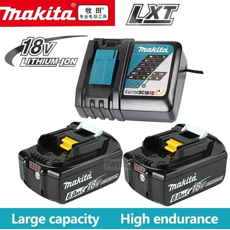 

100% оригинальная батарея Makita 6Ah для Makita 18 В BL1830B BL1850B BL1850 BL1840 BL1860 BL1815, сменная литиевая батарея