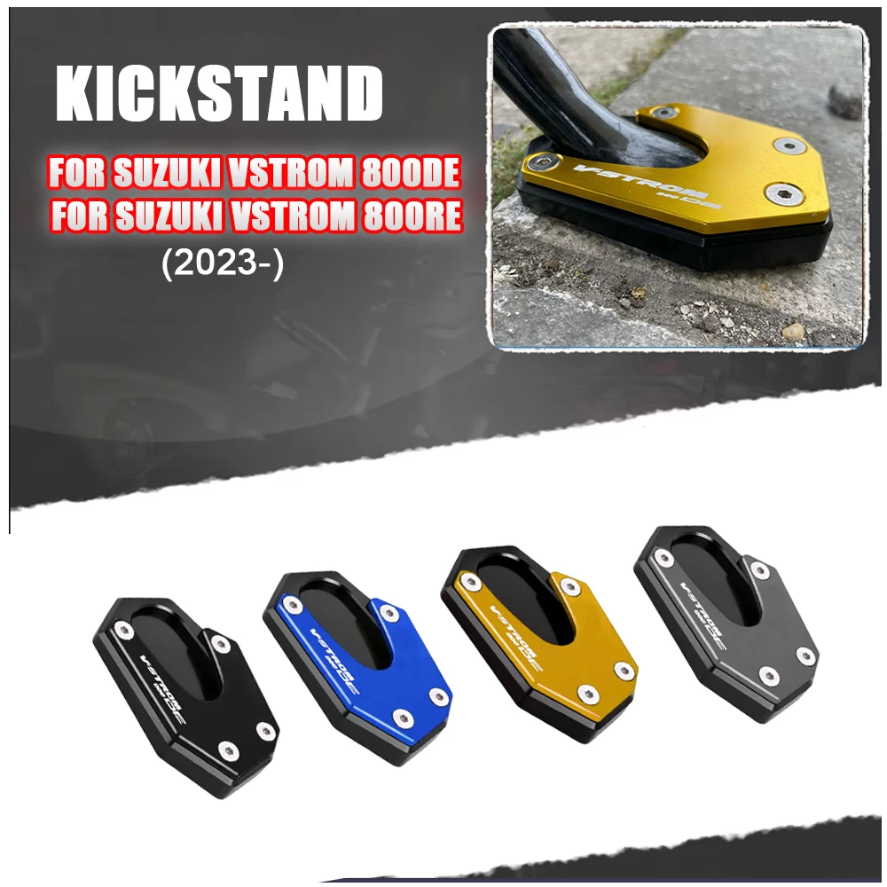 

Motorcycle Accessories VStrom 800DE Kickstand Enlarger Side Stand Extension Plate Pad Fit For Suzuki V-STROM 800 DE 2023-