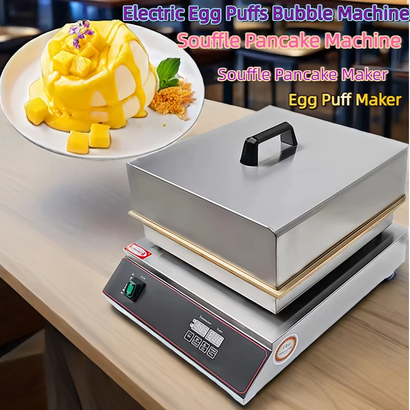 

Egg Puff Maker Souffle Pancake Machine Egg Puffs Bubble Machines Snack Equipment Non-Stick Copper Plate Easily Operate 1500W